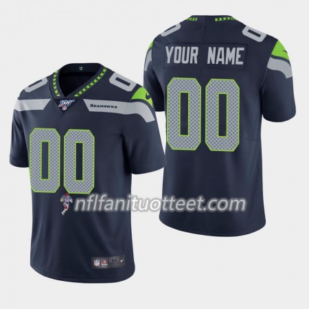Miesten Seattle Seahawks NFL Pelipaita Custom Nike Sininen 100th